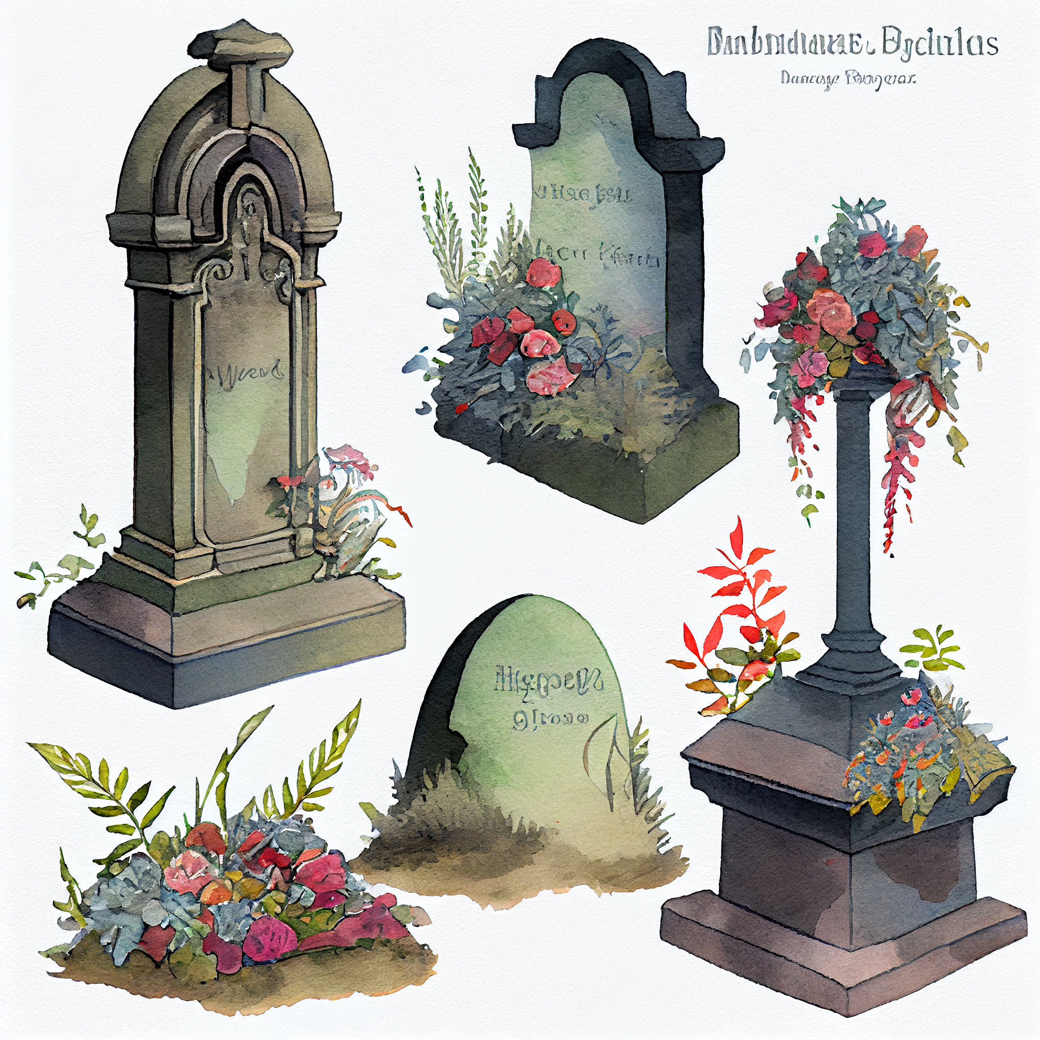 headstones cliparts