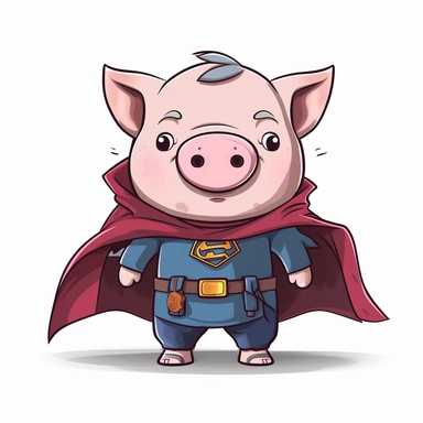 little pig dressed up like doctor Strange from the avengers clipart