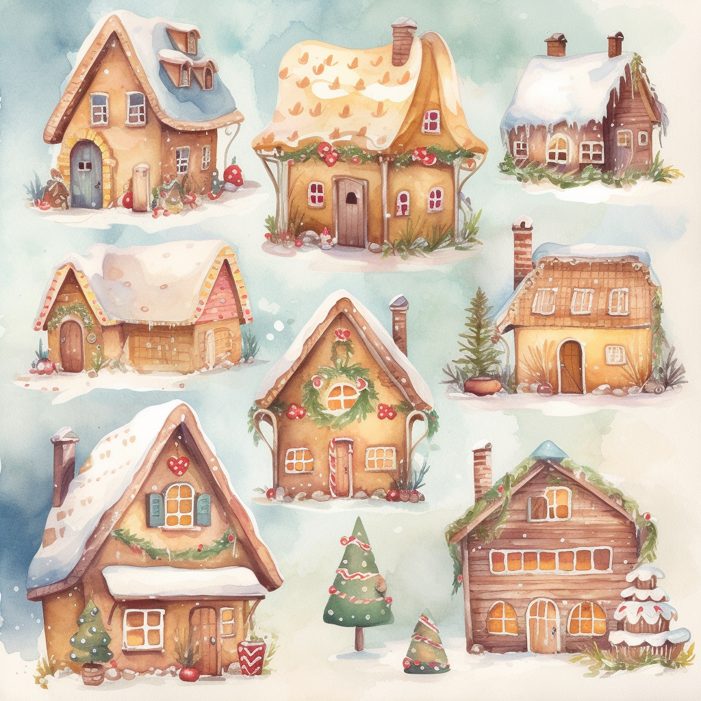 gingerbread tree cliparts