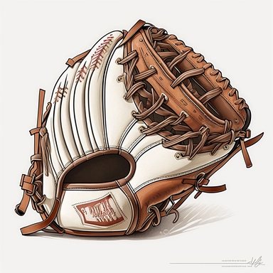 Baseball glove, illustration, clipart, white background
