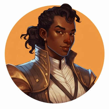 21484183/ManSally_A_Dungeons__Dragons_character_portrait_circular_tondo__ef448e85-b6f4-479c-ad4f-cb4a85bb9460.png A Dungeons & Dragons character portrait circular tondo depicting a dark-skinned desert onsen female knight, Craig Mullins Ashley Wood Mike Allred Josh Kirby, Mad Max Lord of the Rings Discworld, handpainted punk zine indie retrowave, clipart illustration, circular solid background circular border