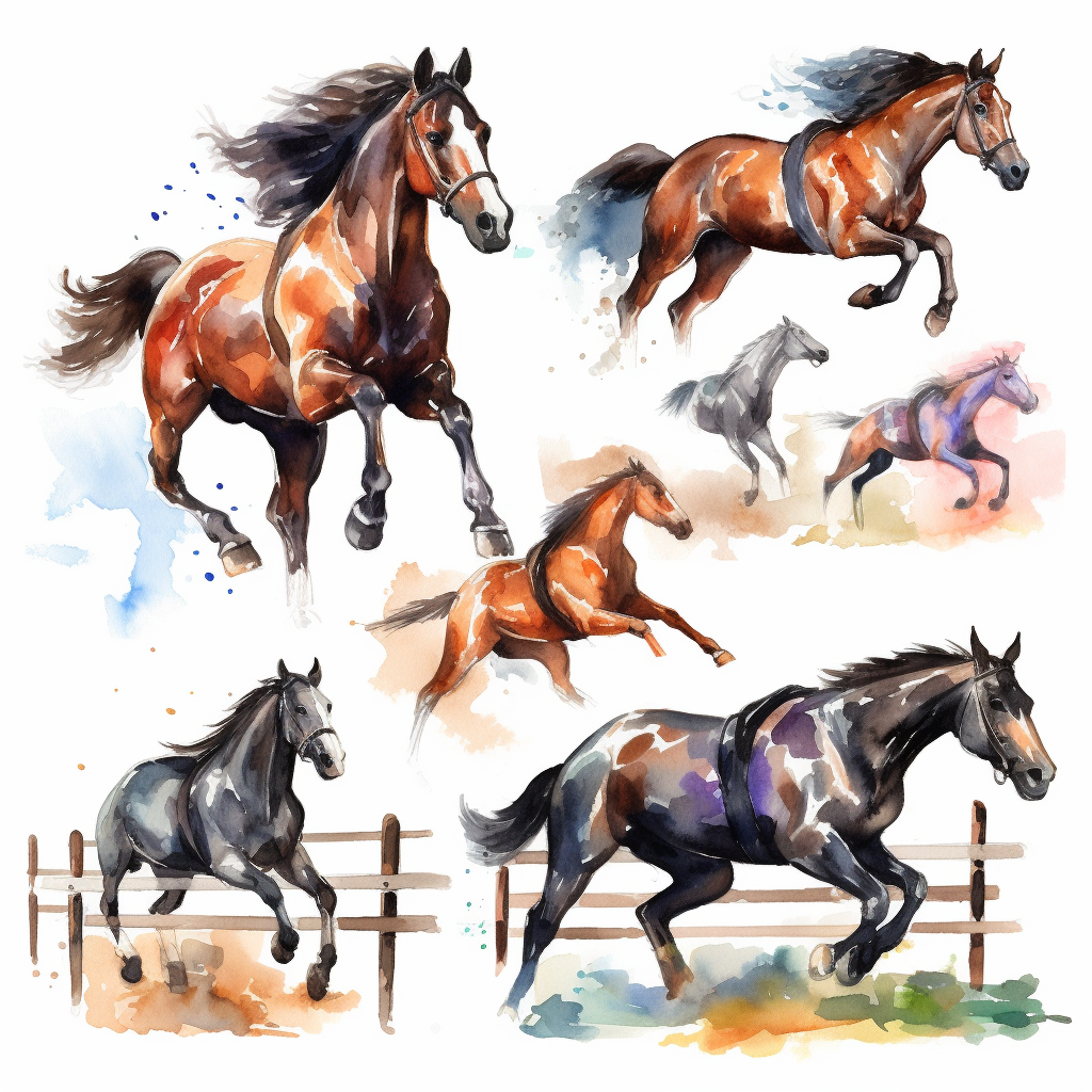 horse race clipart