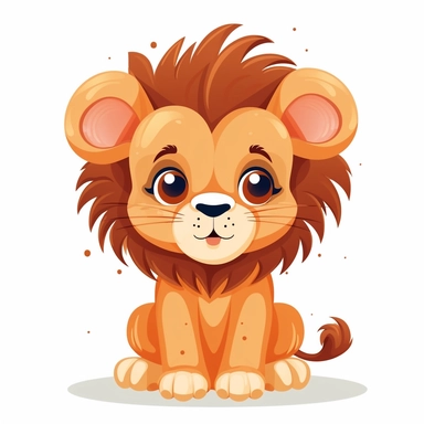 cute lion clipart for a baby bedroom
