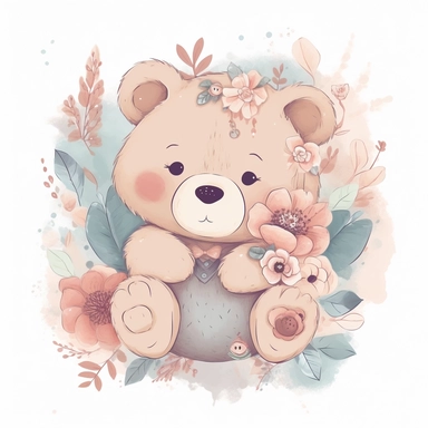 Clipart Delightful cartoon cute [bear]