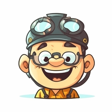 happy cute Gas Mechanic face, cartoon, clipart, mascot, isolated on white background