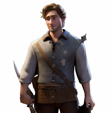 male,full body,disney classic movies clipart clipart and illustrations clipart, in the style of rendered in unreal engine, hyper-realistic portraits, animated gifs, realistic depictions of everyday life, solarizing master, photo-realistic techniques