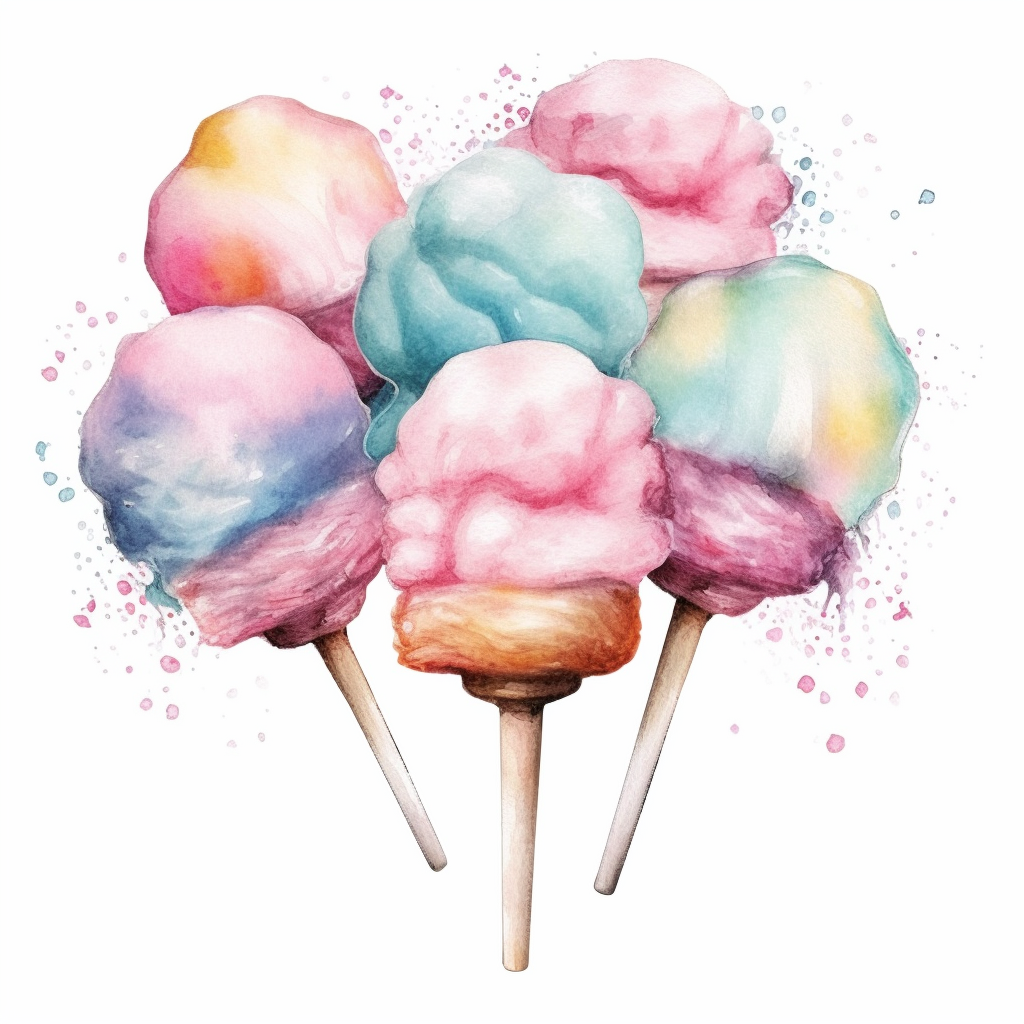 cotton candy clipart