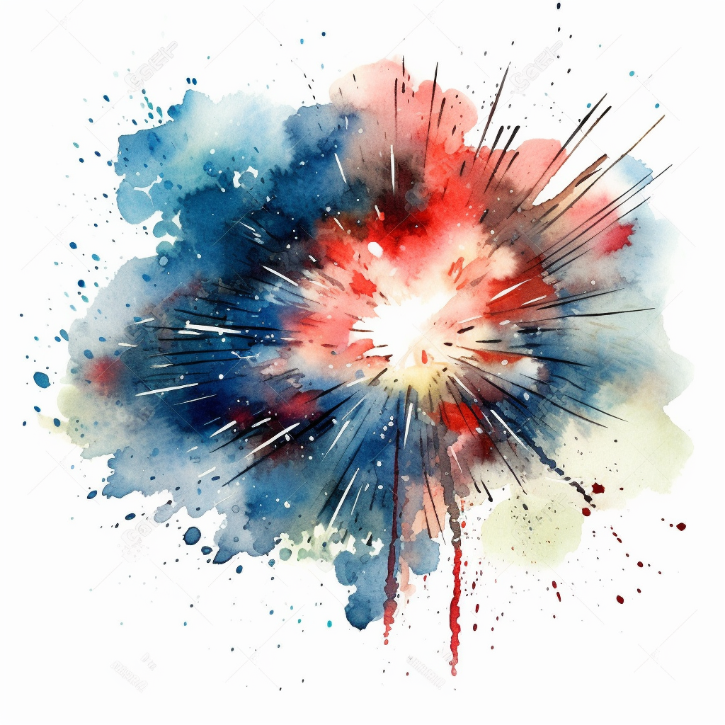 4th of july fireworks clipart