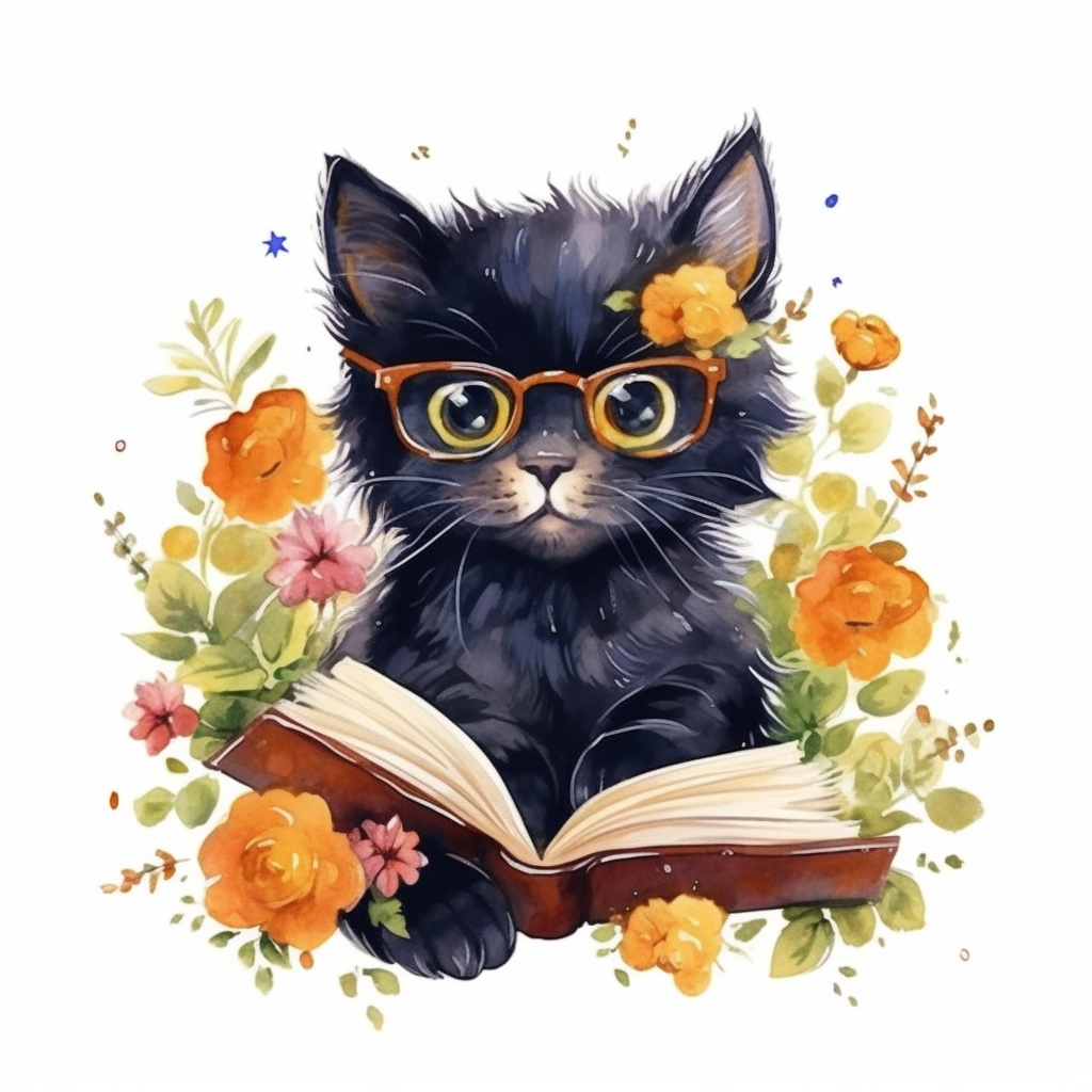 children reading books clipart