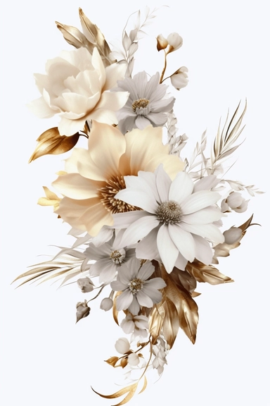flower corner freebie floral border clipart, in the style of black and white realism, gold and gray, uhd image, tattoo, monochromatic paintings, contemporary fairy tale, eye-catching detail