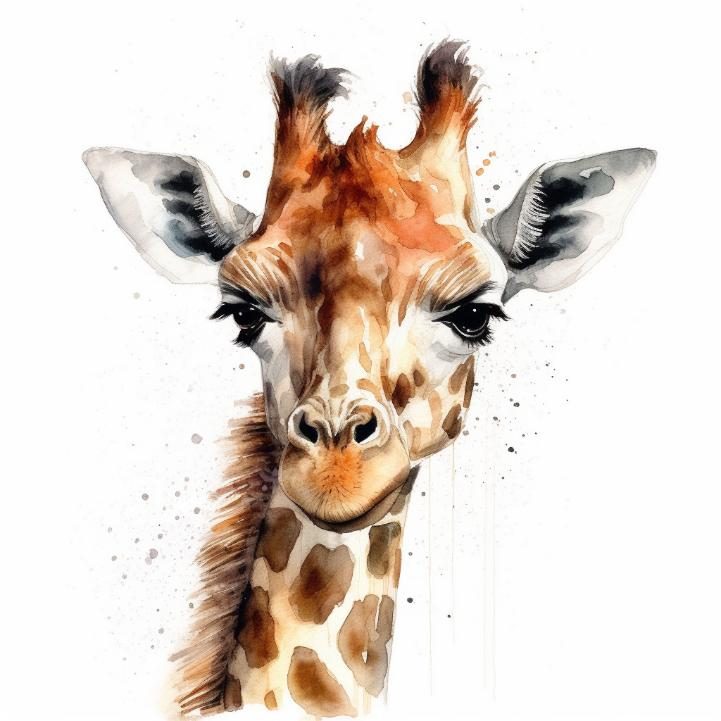 giraffe drawing cliparts