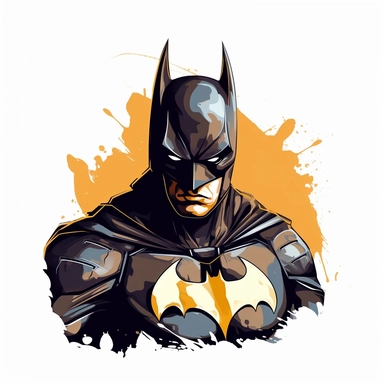 batman clipart, logo simple, vector, flat 2d, white background, vector style, graphic design, art, company registration , banksy colors
