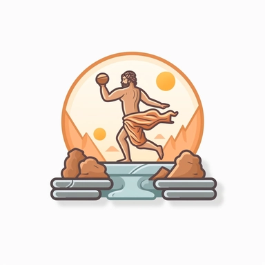 unit movement icon for a board game about ancient Greece, clipart, simple sticker style, neutral colour palette