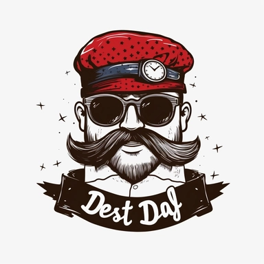 Best Dad design design, Daddy Clipart, Dad, father's day, tie, mustache, coffee, bear, cap, tool, watch