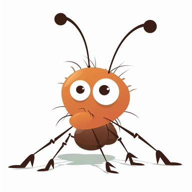 Cute Ant , Aquatic style, clipart, white background,
