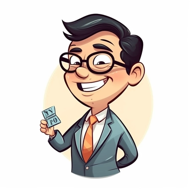 happy cute Tax Consultant face, cartoon, clipart, mascot, isolated on white background