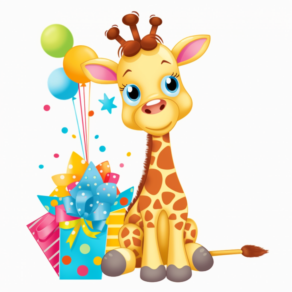 giraffe birthday cliparts