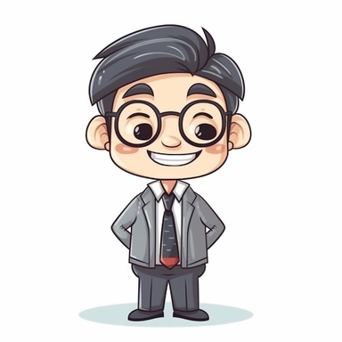 happy cute Administrator face, cartoon, clipart, mascot, isolated on white background