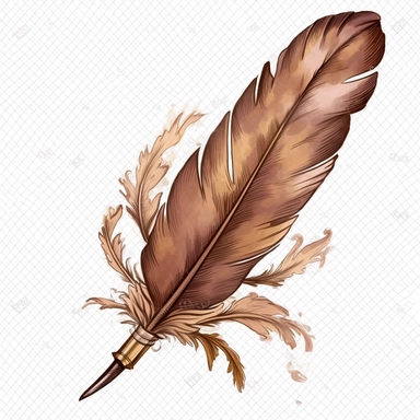 Feather quill pen cottagecore clipart