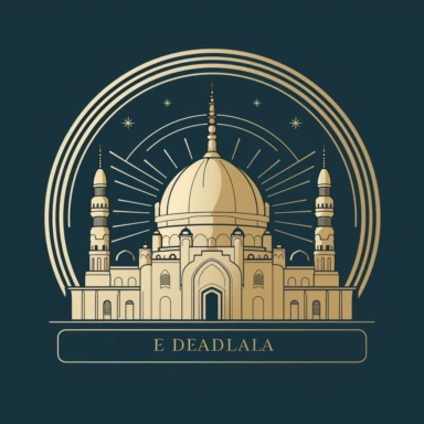 Eid Al Adha Digital Clipart logo design, flat, minimalist, 2D, black, line, ,flat design, flat colours, vector, white lines, logo design