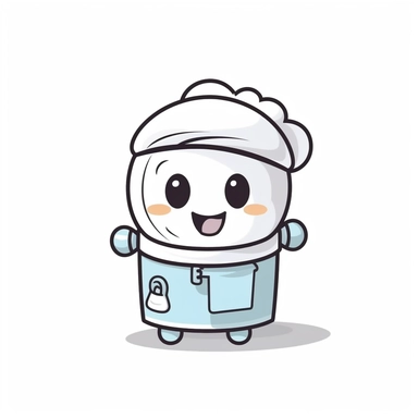 happy cute Laundry Staff face, cartoon, clipart, mascot, isolated on white background