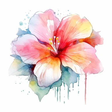 flower powdery bright, illustration, clipart, white background