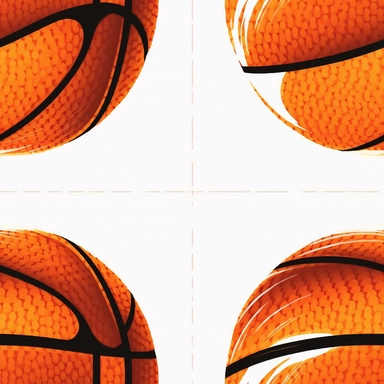 pattern 4 different angles of this basketball, rotate the ball slightly in each pic, basketball cliparT