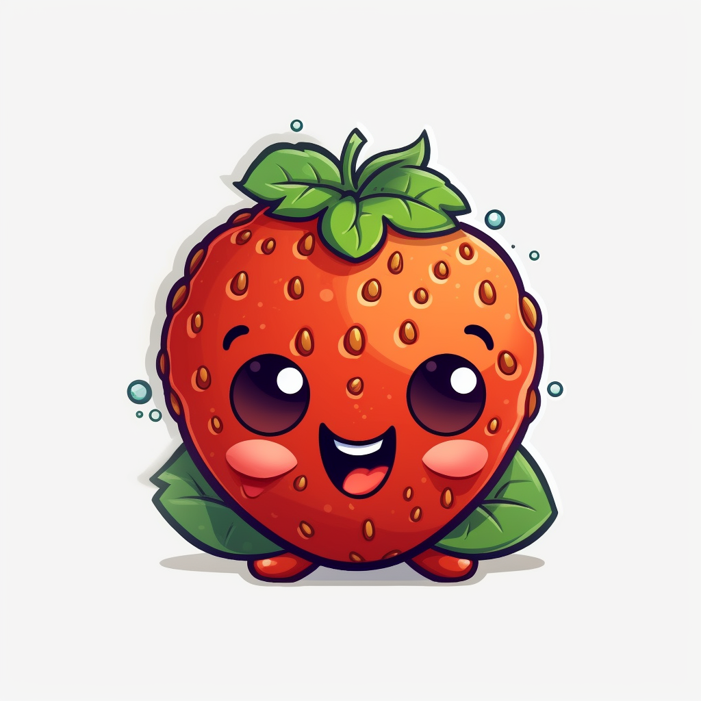 happy strawberry cliparts