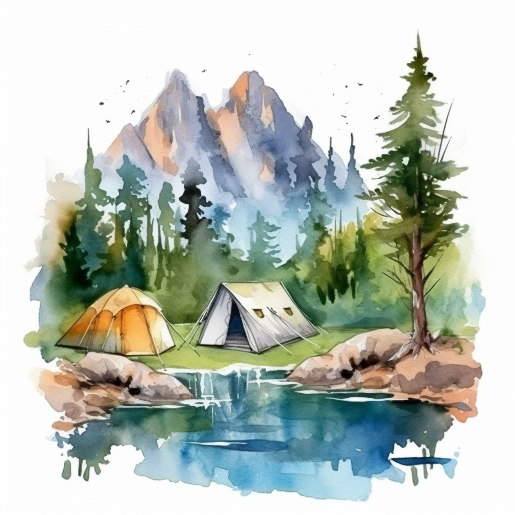 camping tent clipart