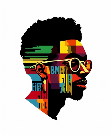 Juneteenth Black History African American clipart, graphic vector shirt design, colorful, isolated on white background
