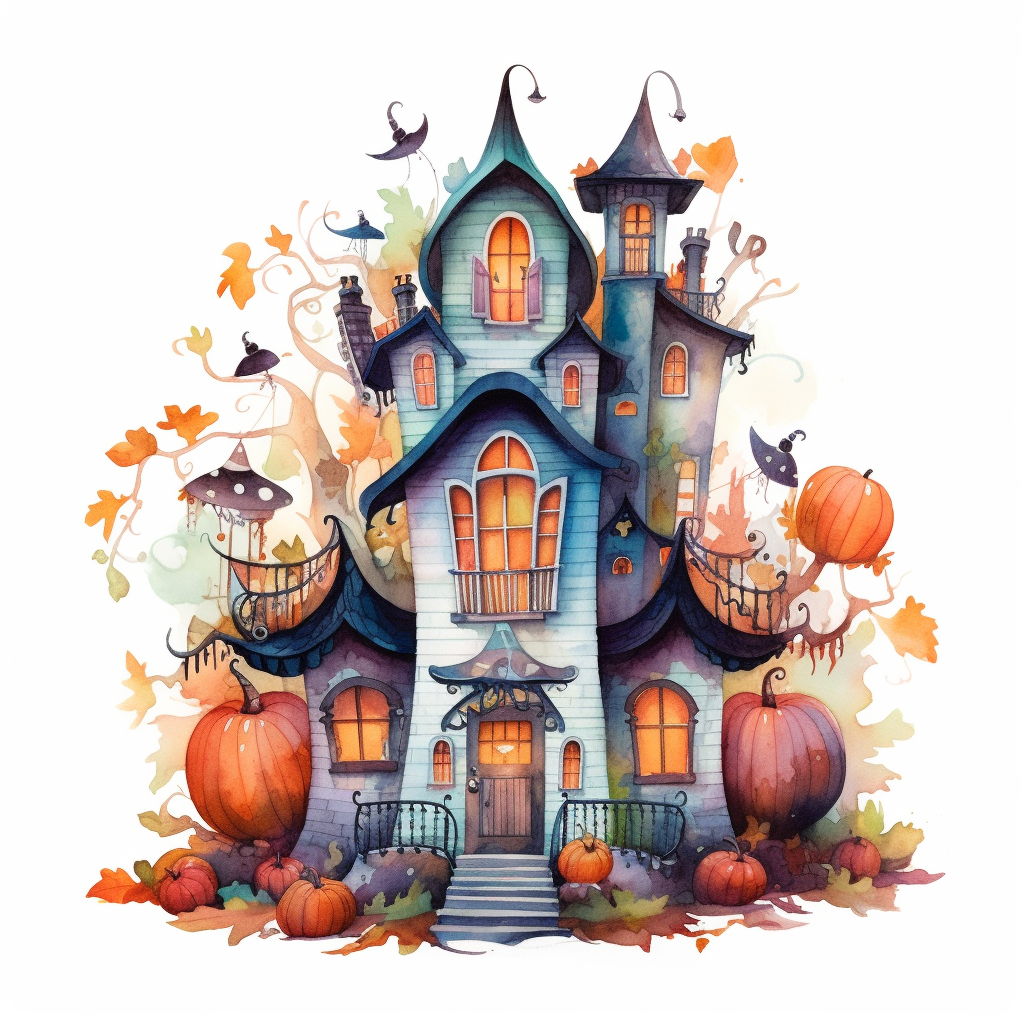 haunted houses clipart