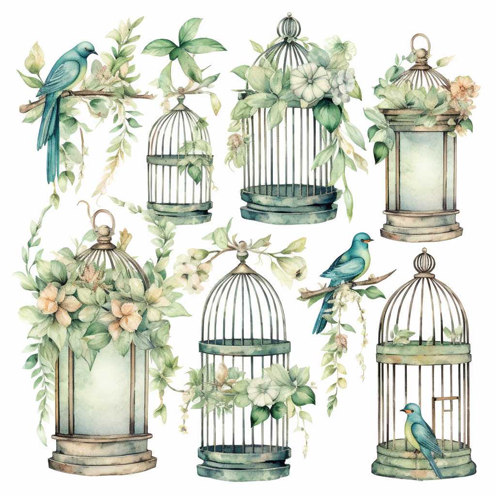 birds wedding cliparts
