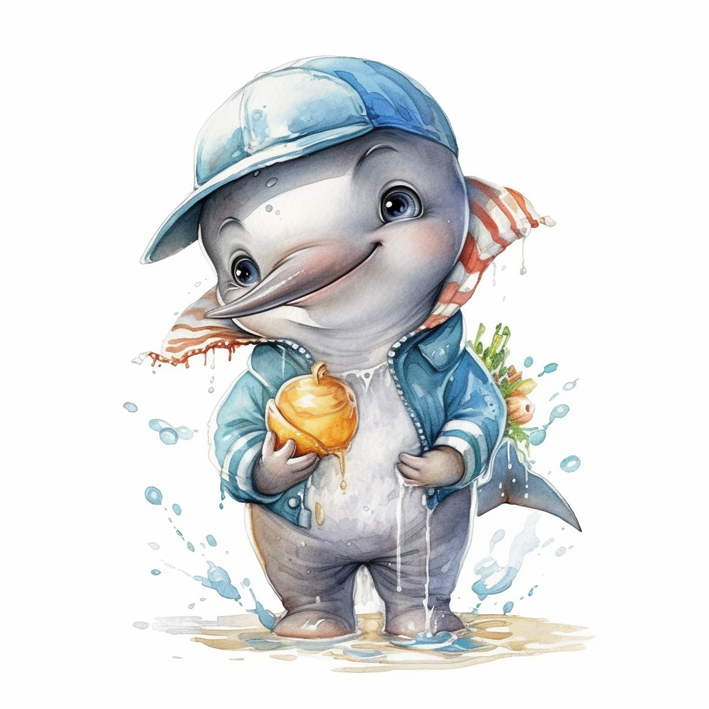 funny dolphin cliparts