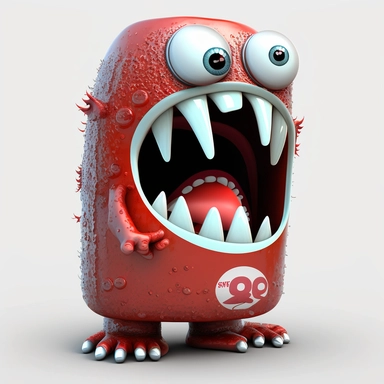 3D Cartoon in form of scary coca cola monster clipart mascot,transparent background, 128K,supermega pixel, insane detail, hyper detailed,huge details, UHD, 8K