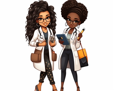 Full body shot, 2 girls per grid, Nurses, lab coats, Black Girl Magic, Beautiful braided hair styles, Fashion Nova Themed Clipart, Black Girls Magic Clipart, Black Women Clipart, Black Girls PNG, Black Girl Sticker/Planner/Journal/Print Lady boss clipart, Boss Fashion clipart, Fashion Girl Clipart, Boss Girl clipart, Fashion Illustration, Afro lady clipart