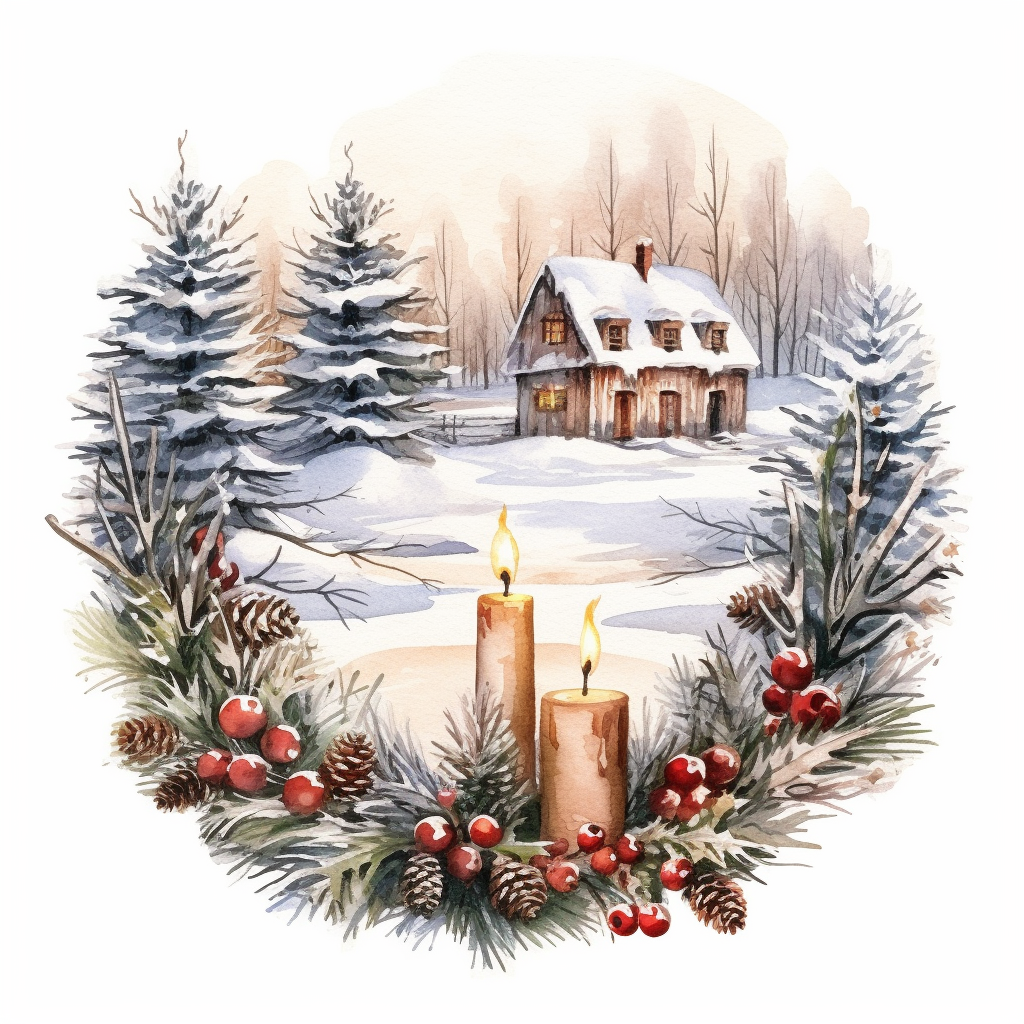 advent wreath clipart
