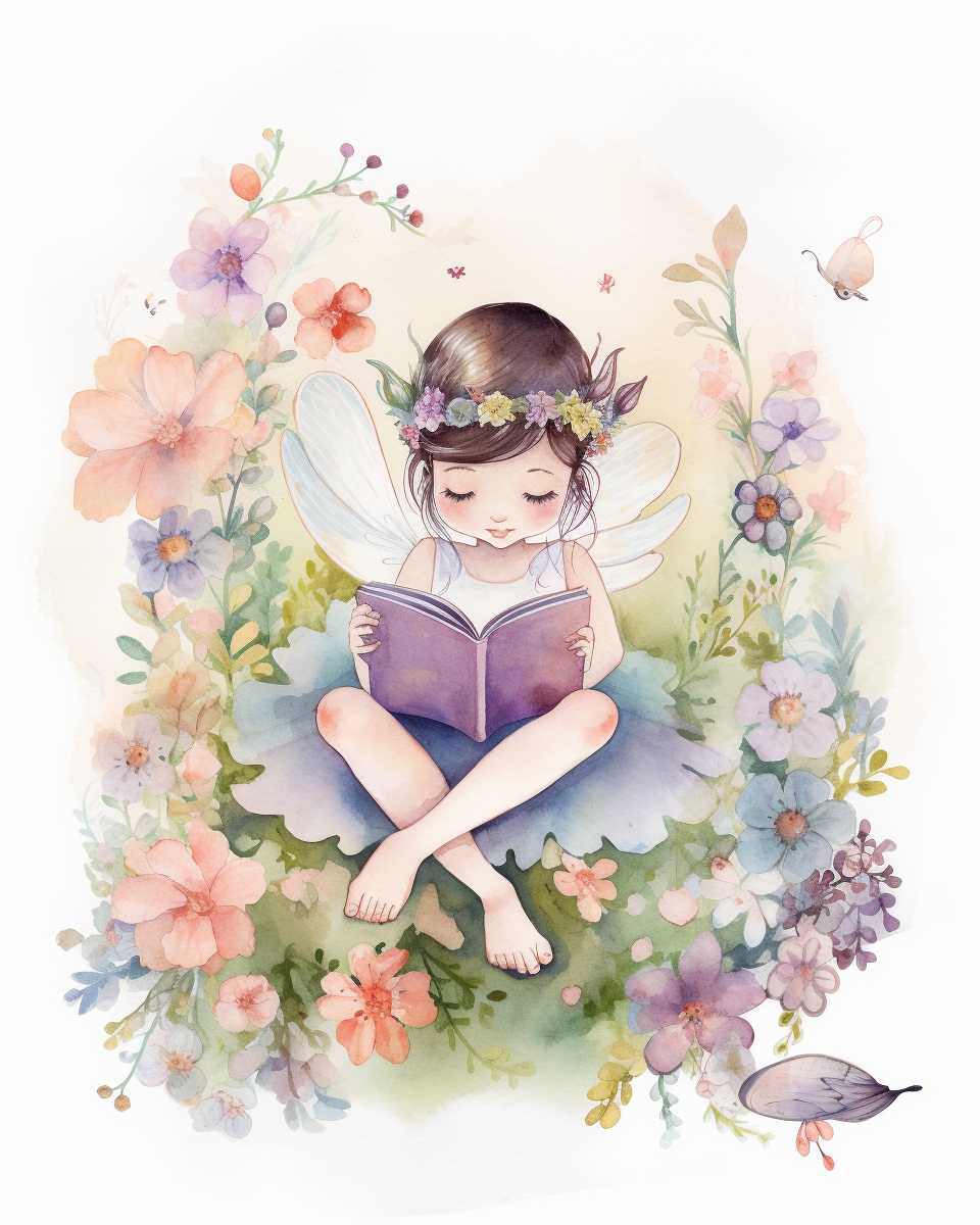 children reading books clipart