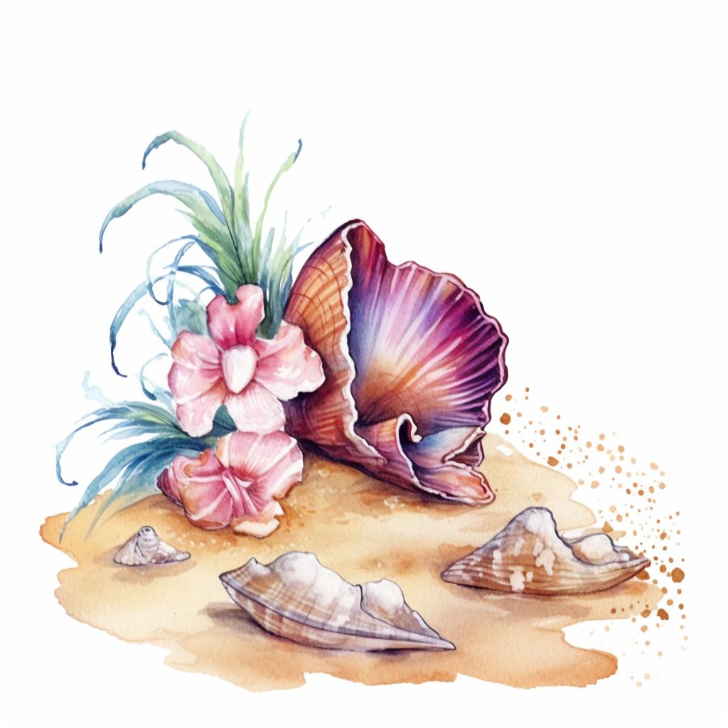 beach shell cliparts