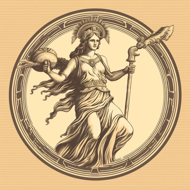 vintage style greek mythology figure clipart