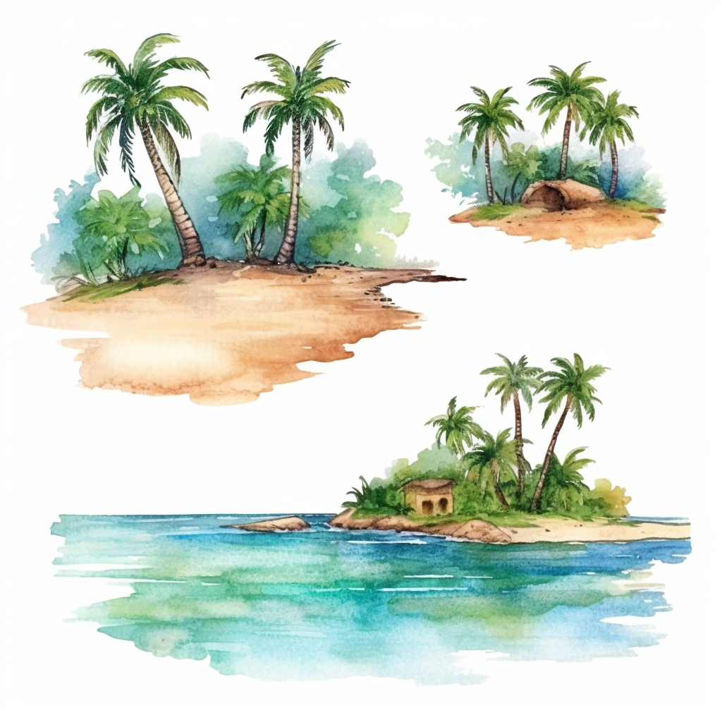 island setting cliparts
