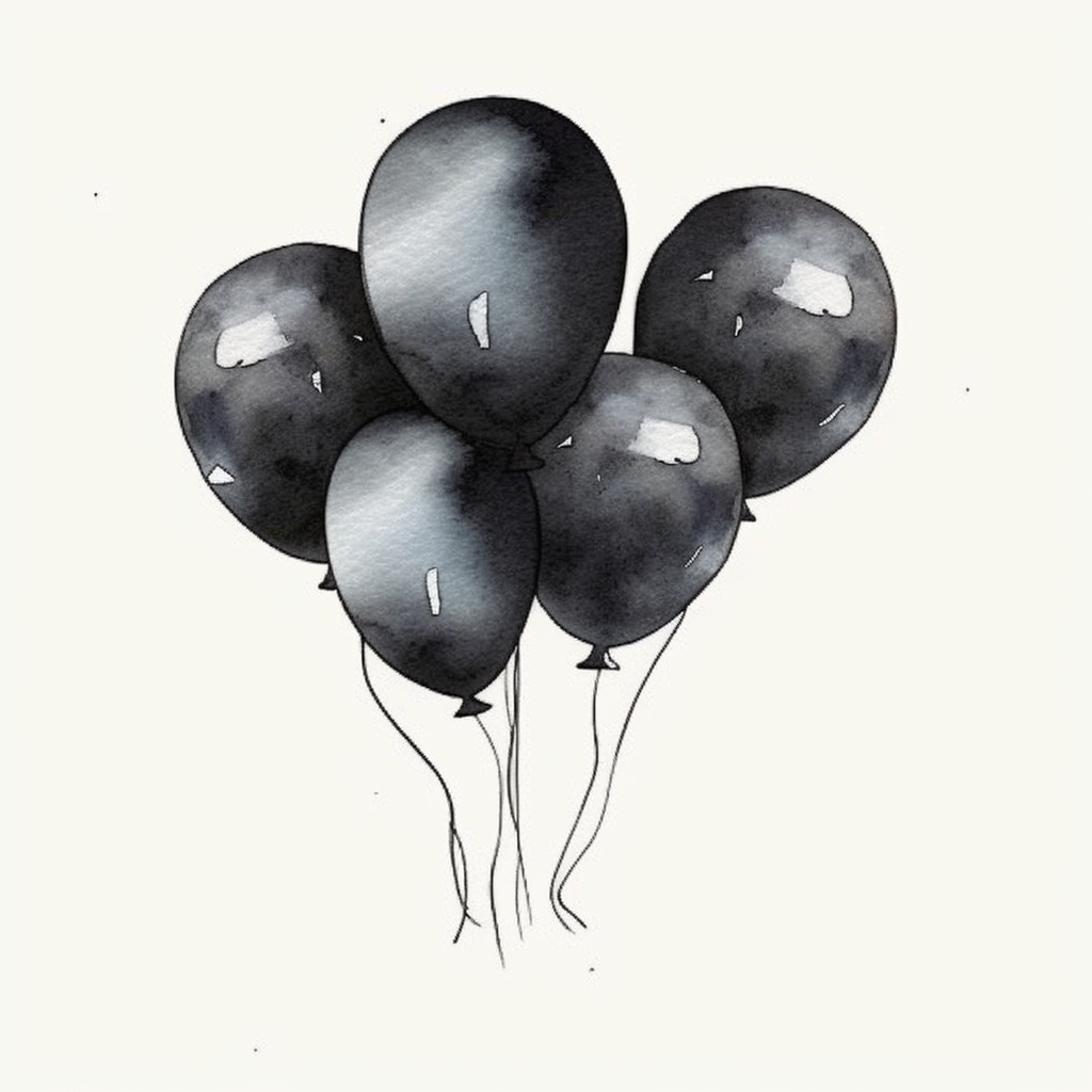 black balloons cliparts