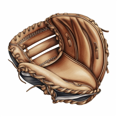 baseball glove clipart, white background