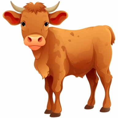 clipart of cute Limousin cow