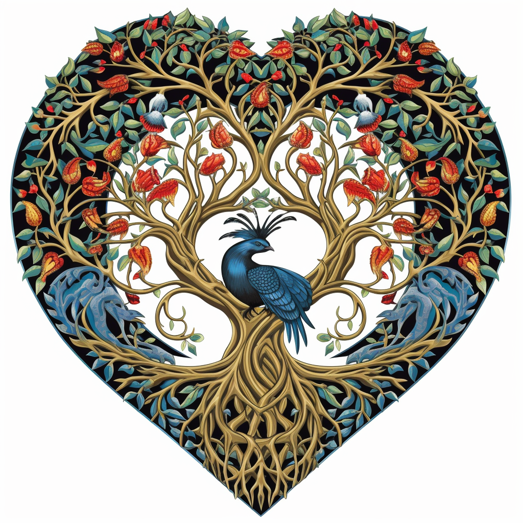 hearts tree cliparts