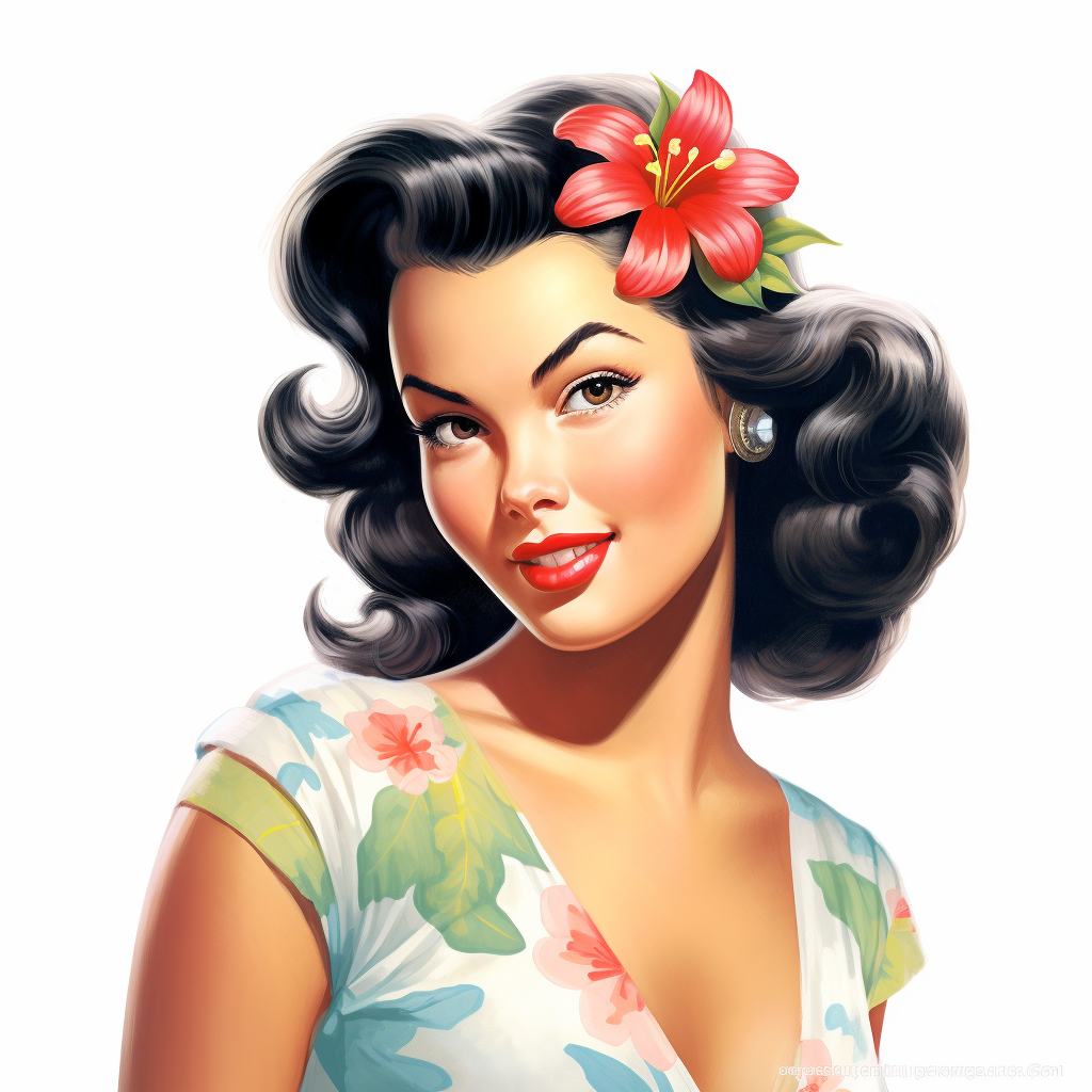 hawaiian woman cliparts