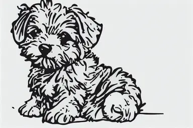 thick lines, 1 simple drawing, 1 , 1bit, 1 cute puppy, 1 color by numbers, 1 coloring page for adults, 1 , printable outlined artwork, 1 coloring book page, 1, line art, 1 white backdrop, crisp lines, vector image, svg style, clipart style,