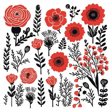 Poppy svg bundle | Flower svg | floral svg | botanical svg | flower clipart | bouquet svg | wildflower svg | commercial use svg | svg files Poppy svg, flower svg, floral svg, botanical svg, svg files for cricut, svg files, wildflower svg, flower bouquet s