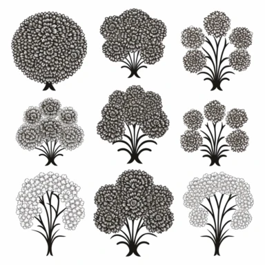 mums icon clipart set, vector, contour, isolated white background, 8k,
