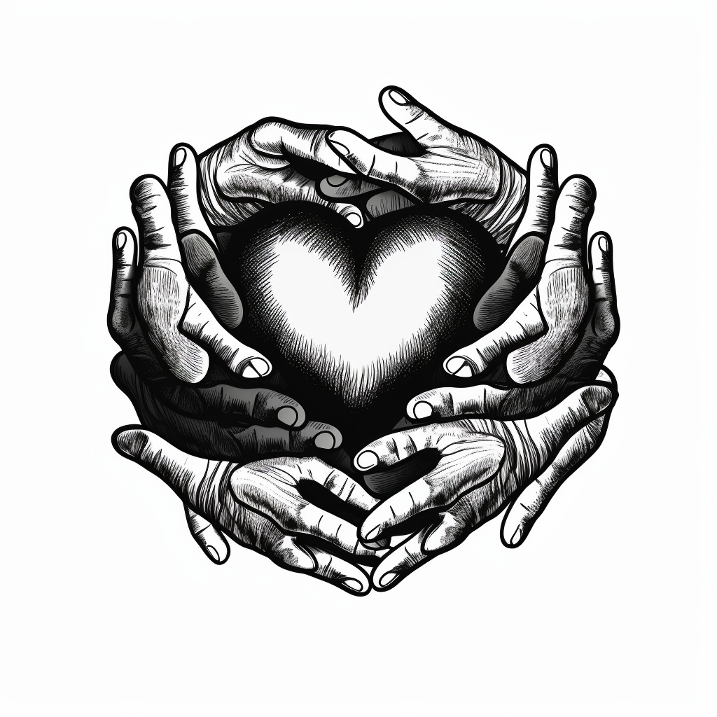 holding heart cliparts