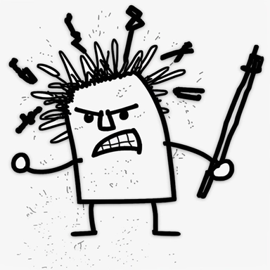 angry stick figure clipart